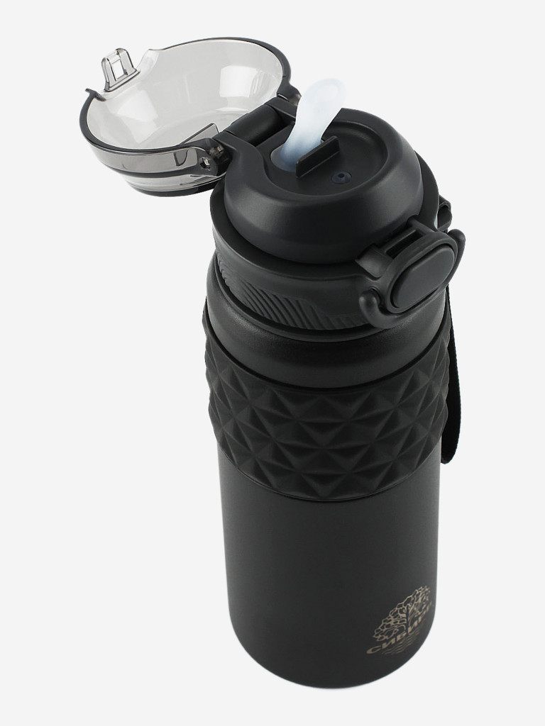 Термокружка Сибирь "Свежий ветер" 0.6л с трубочкой