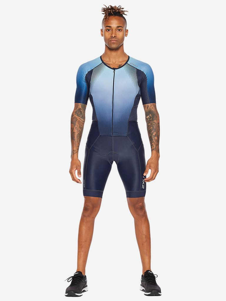 Мужской Компрессионный Костюм 2XU Perform Full Zip Sleeved Trisuit