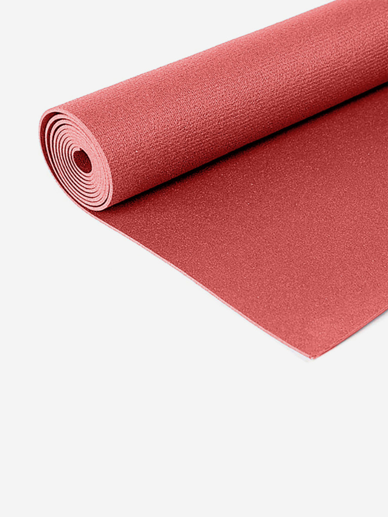 ЛЁГКИЙ коврик для йоги фитнеса Kailash Кайлаш, бордовый, 220 x 60 х 0,3 см, прочный и нескользящий из Германии, Bodhi Бодхи