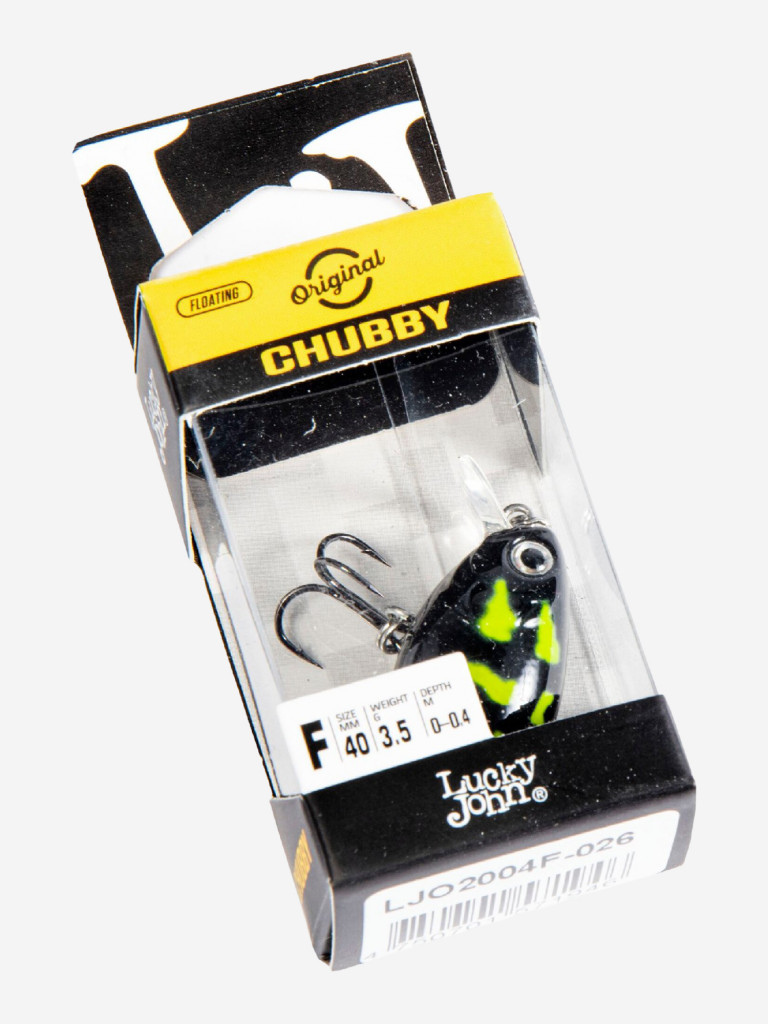 Воблер LUCKY JOHN Original CHUBBY F, длина 4 см, крэнк для щуки, голавля, жереха, язя, окуня