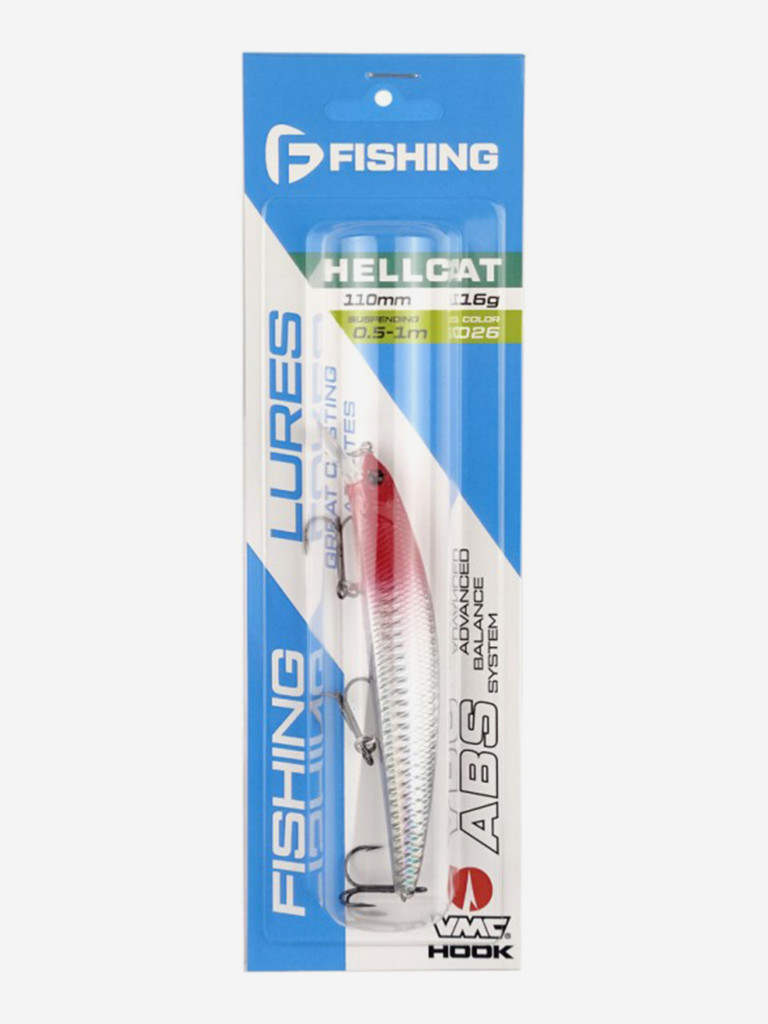 Воблер F-FISHING Hellcat 110SP 110мм 16г 0.5-1.0м 026 Суспендр