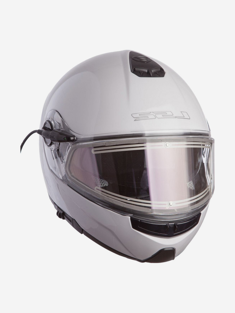 Мотошлем FF325 STROBE ELECTRIC SNOW Solid снегоходный LS2 (белый глянцевый)
