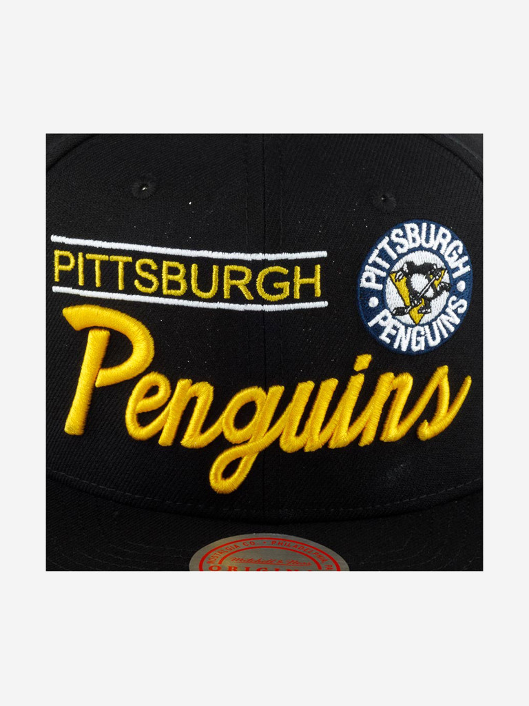 Бейсболка с прямым козырьком MITCHELL NESS 6HSSLD21213-PPEBLCK Pittsburgh Penguins NHL (черный)