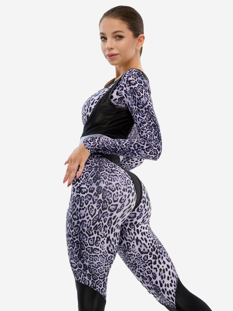 Комбинезон женский спортивный Bona Fide: Aerobica Jumpsuit "Snow Leo "