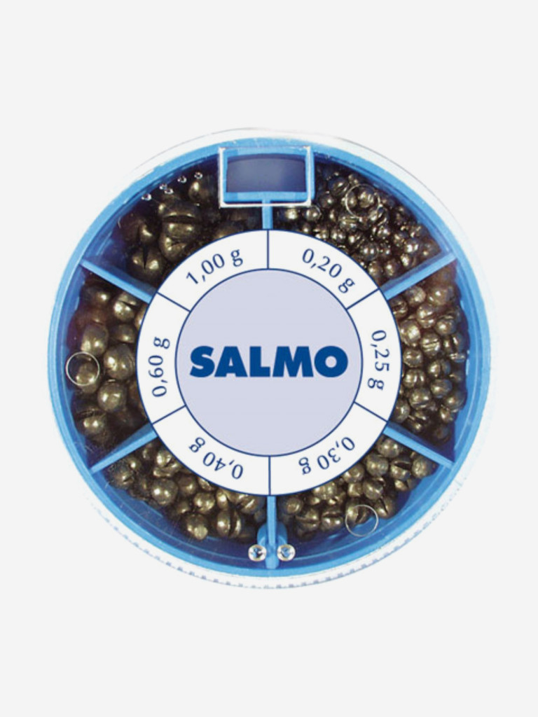 Набор грузил для поплавочной ловли Salmo дробинка 100г в коробке, 10 шт.
