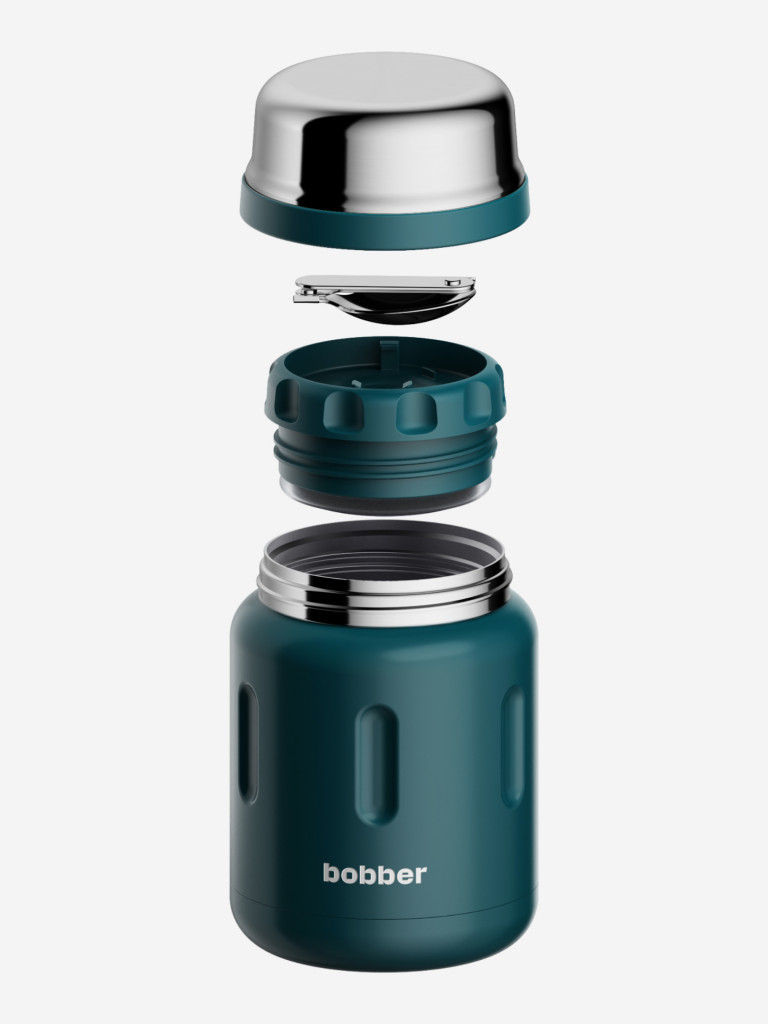 Термос вакуумный для еды BOBBER Jerrycan 700 мл, тепло до 14 часов, темно-бирюзовый