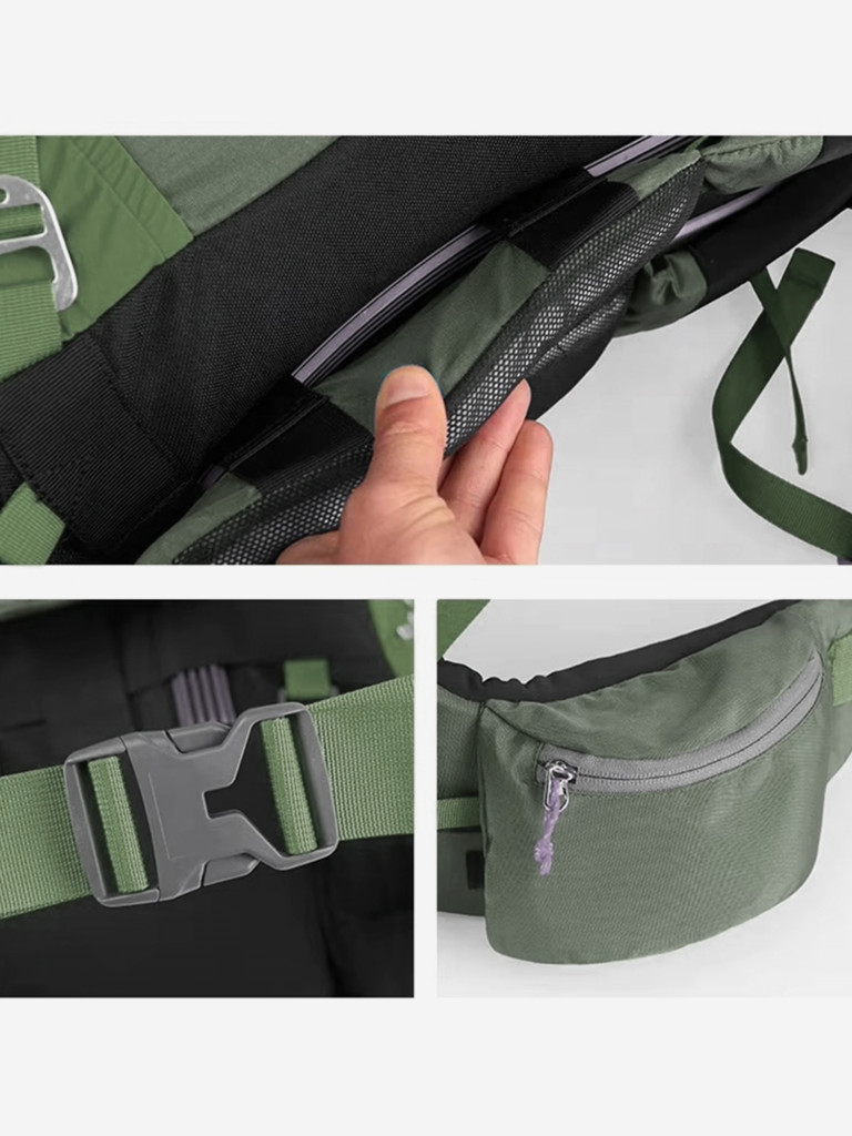 Рюкзак Naturehike Hiking 55L, туристический, зеленый