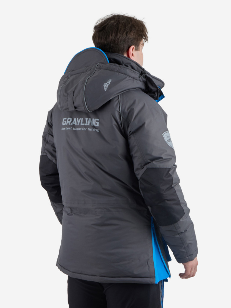 Костюм зимний мужской для рыбалки Камчатка Магма -45, графит/синий