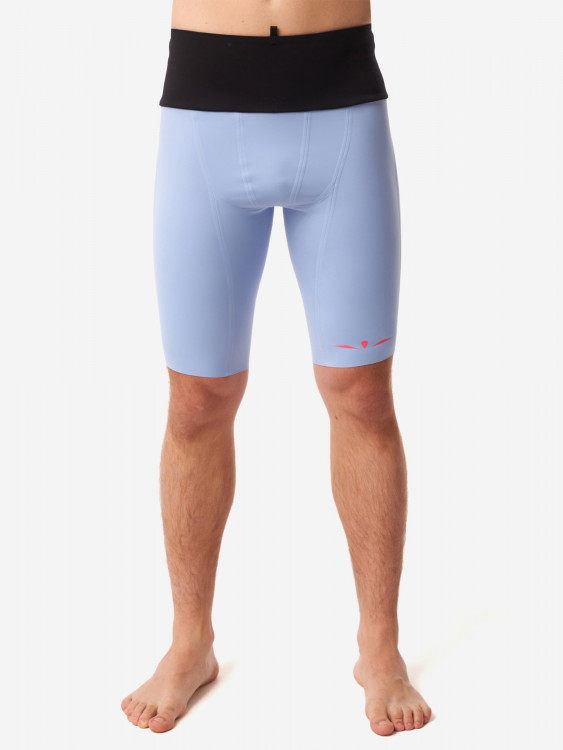 Тайтсы короткие с поясом мужские UGLOW, голубой