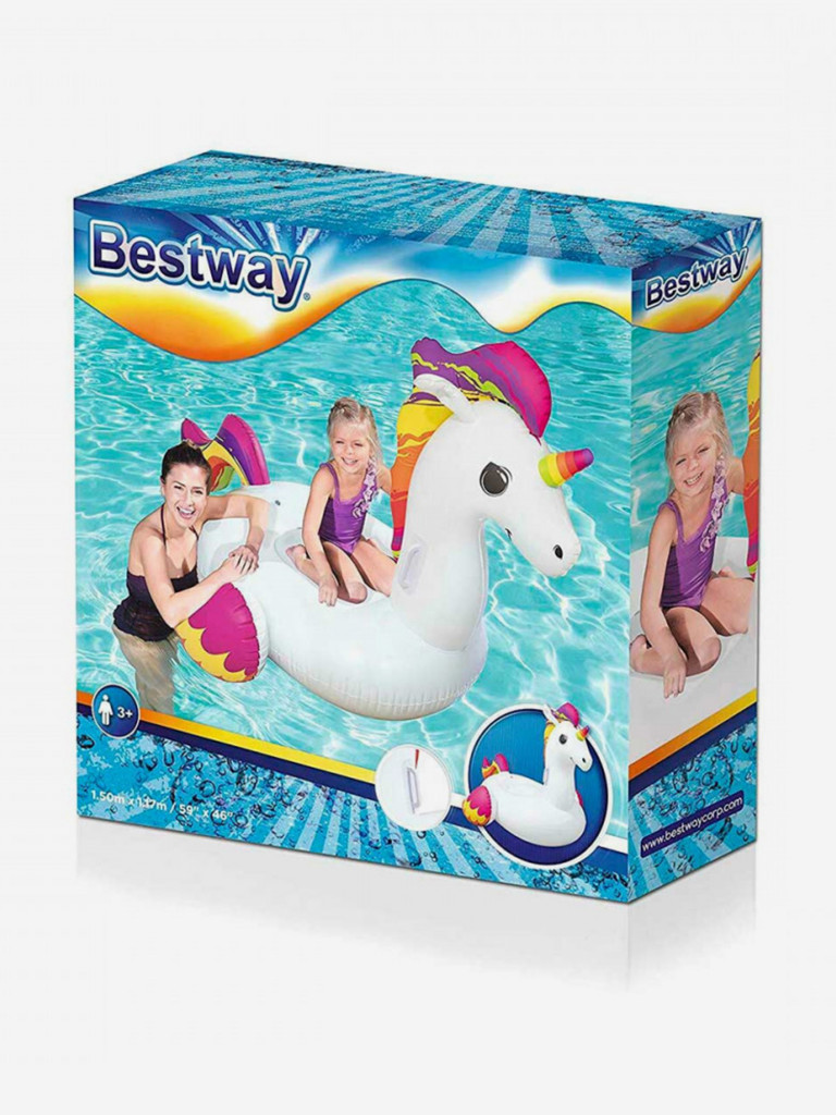 Надувной плотик BestWay 41114 "Единорог" (150х117см) 3+