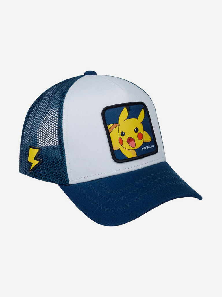 Бейсболка с сеточкой CAPSLAB CL/PKM2/1/PIK8 Pokemon Pikachu (белый)