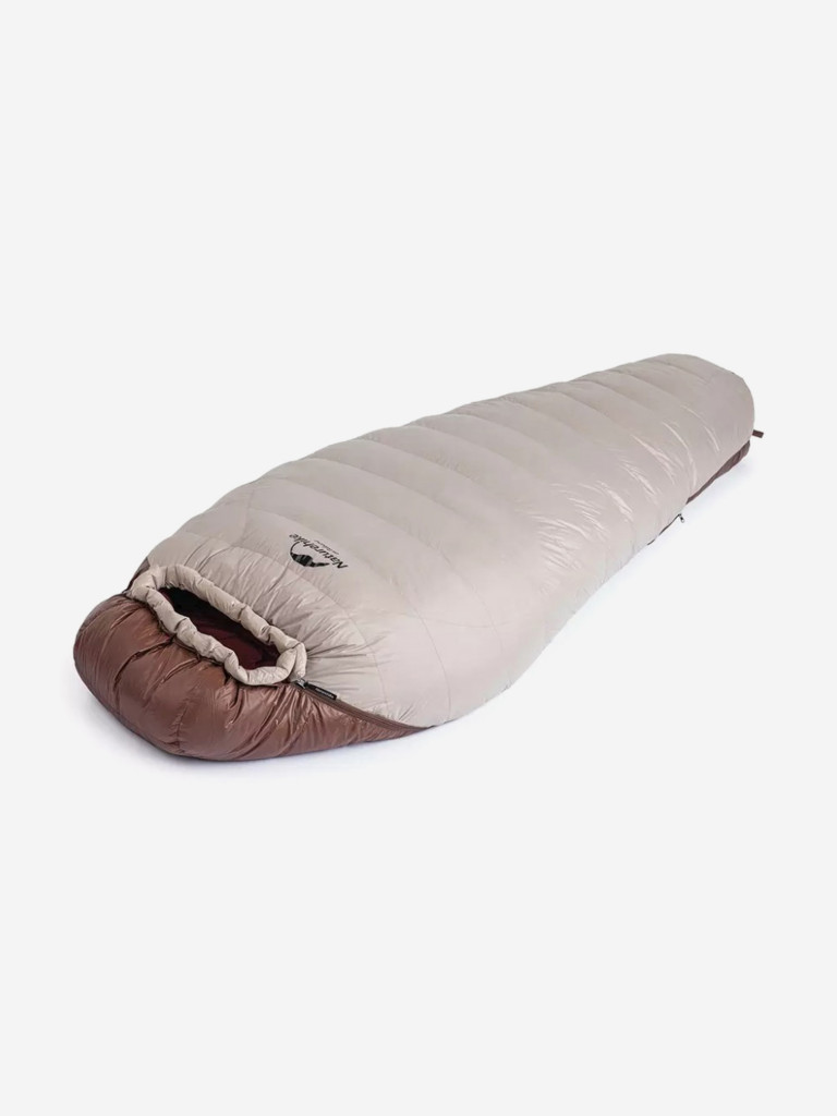 Мешок спальный Naturehike SnowBird, 205х80 см, L (720G), (правый) (ТК: -3C), серый/коричневый