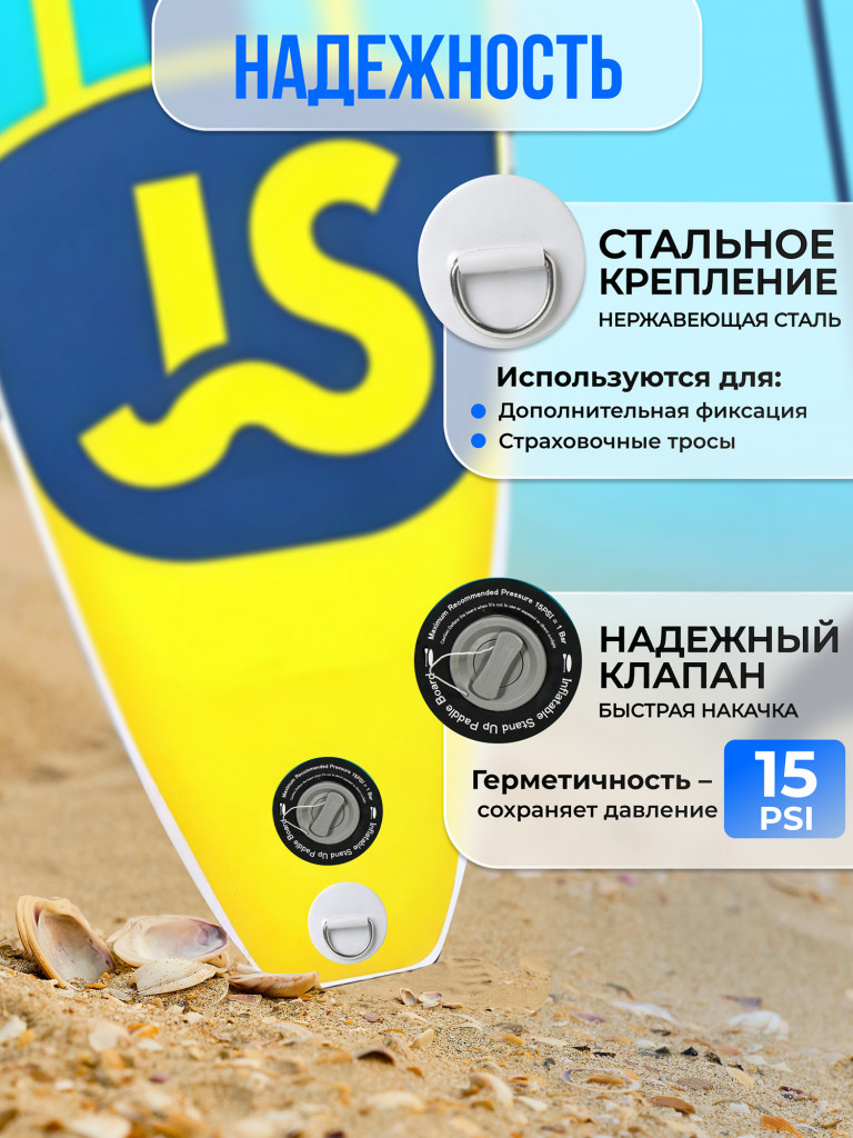 SUP-board Nonstopika JS, B35, цвет синий/жёлтый