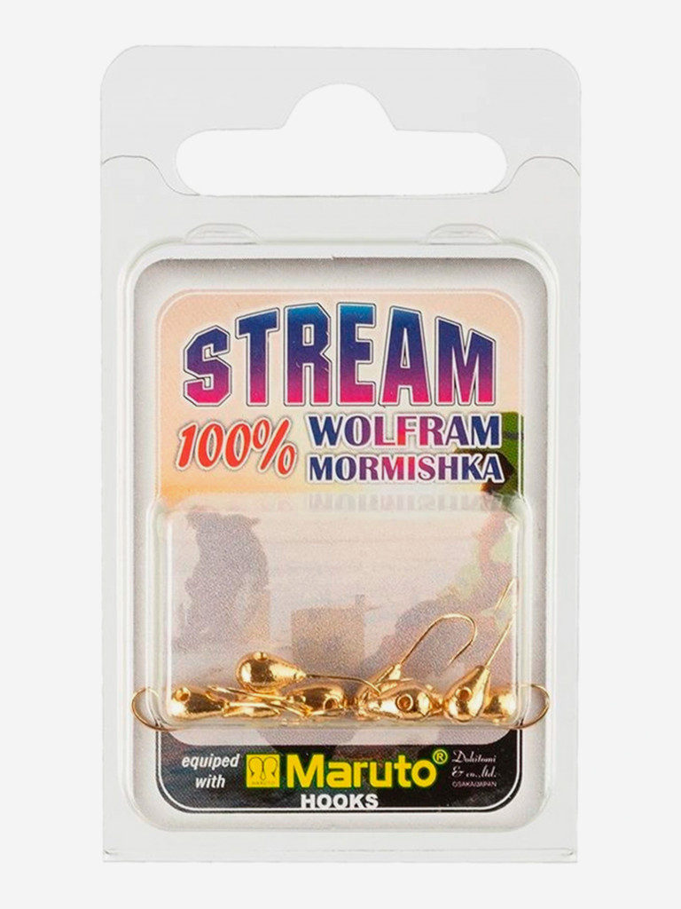 Мормышка Helios вольфрамовая Капля с отверстием 4мм 0,73г Go (MW-1240-Go), 10 штук в упаковке