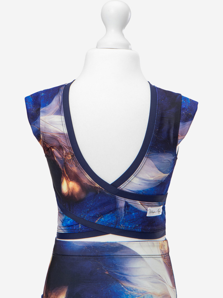 Топ спортивный детский с коротким рукавом ШарЛиС для девочек Sunset Blue