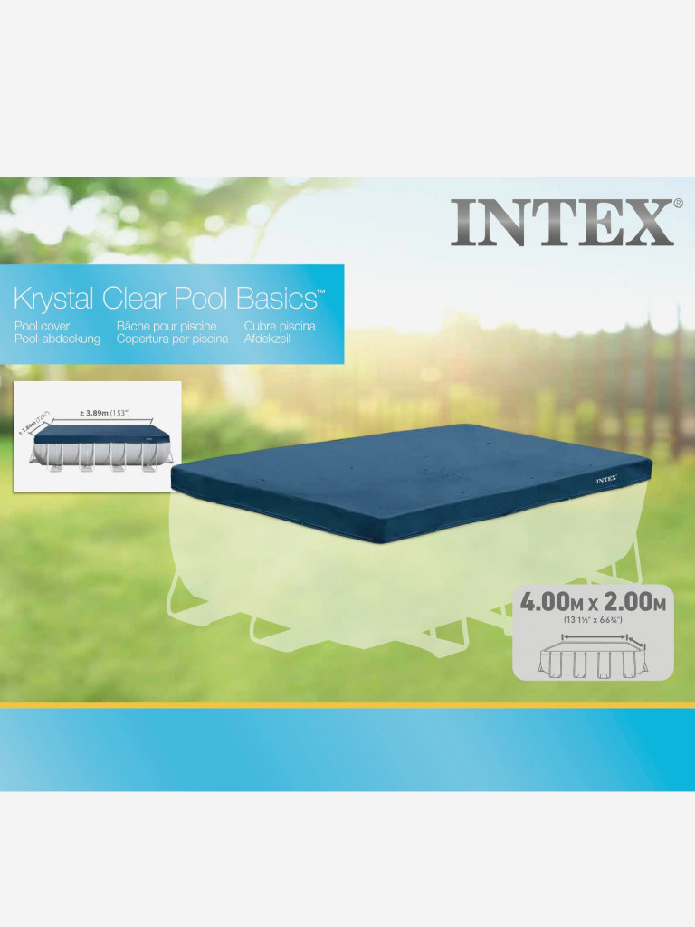 Тент Intex 28037 на бассейн Rectangular Frame размером 400х200см