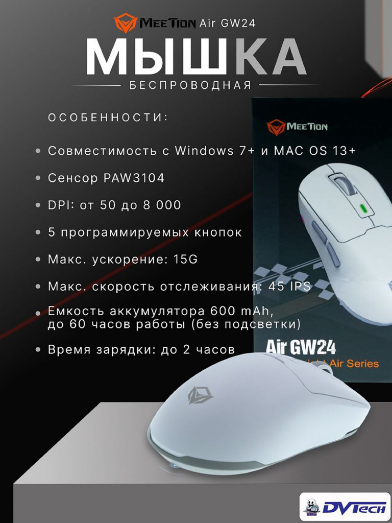 Игровая мышь MEETION GW24