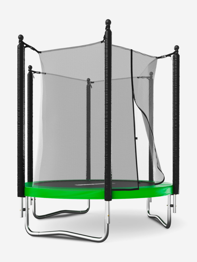Батут каркасный UNIX Line Simple 6 ft Green с внутренней защитной сеткой, общий диаметр 183 см, до 100 кг