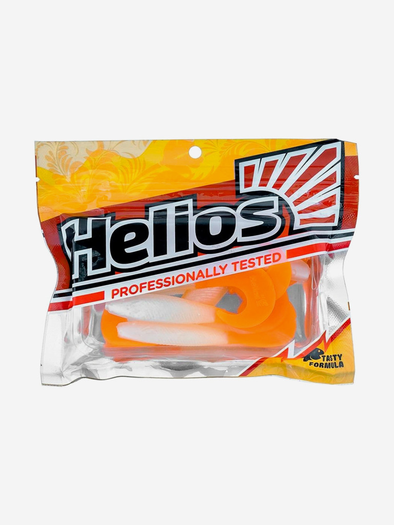Мягкая приманка Helios Hybrid, 2,75" / 7,0 см, Pearl & Orange, 7 штук (HS-13-019)