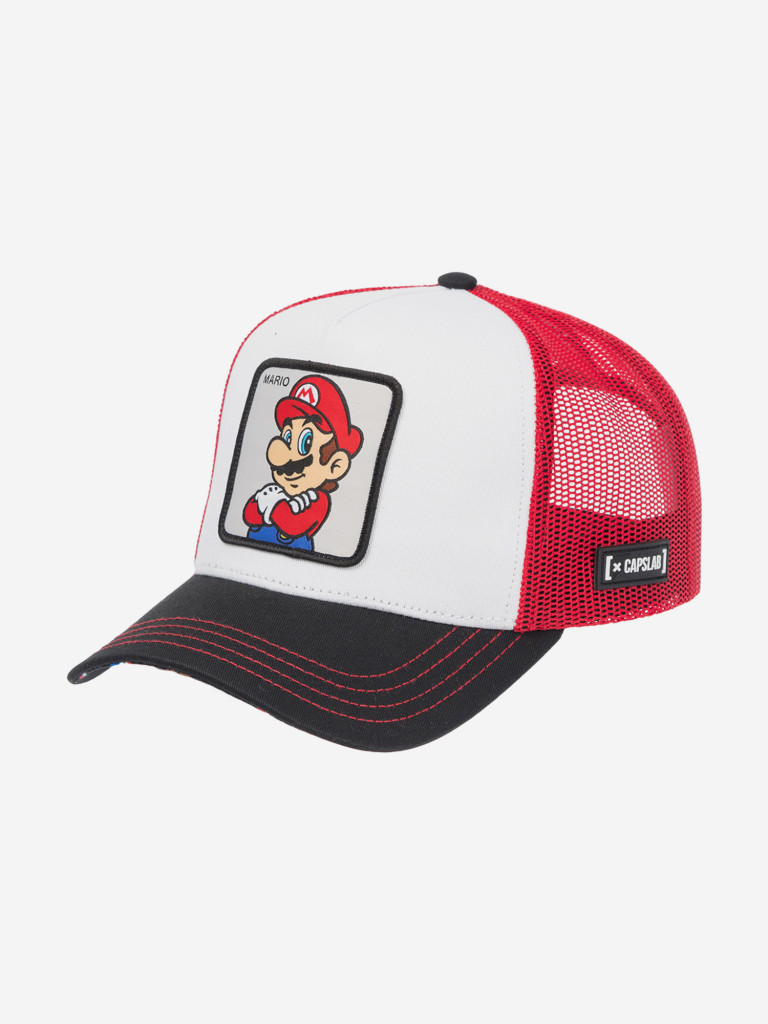 Бейсболка с сеточкой CAPSLAB CL/SMB/1/MAR Super Mario Mario (белый)
