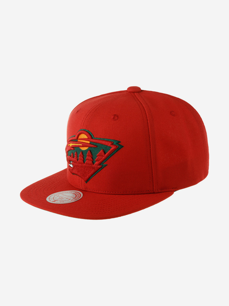 Бейсболка с прямым козырьком MITCHELL NESS 6HSSDX22015-MWIRED1 Minnesota Wild NHL (красный)