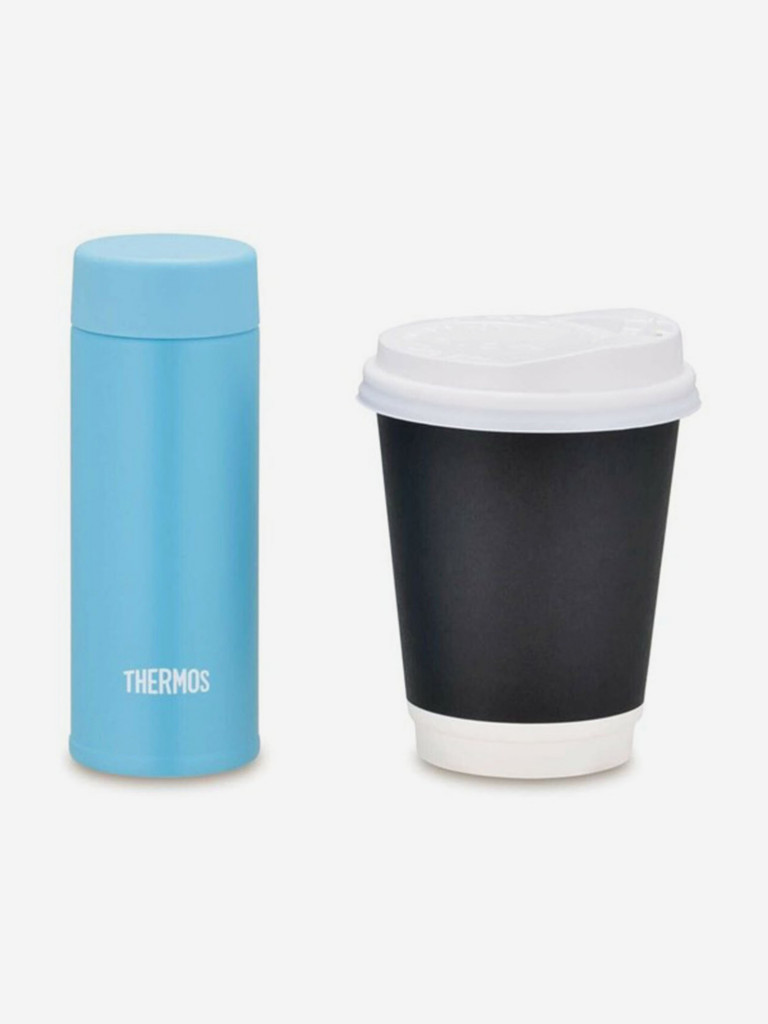 Мини термос для кофе 120 мл THERMOS JOJ-120 голубой