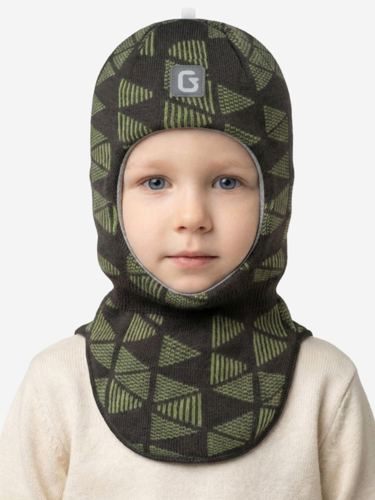 Шапка-шлем для мальчика GUSTI GW25AC1204B-GREENERY
