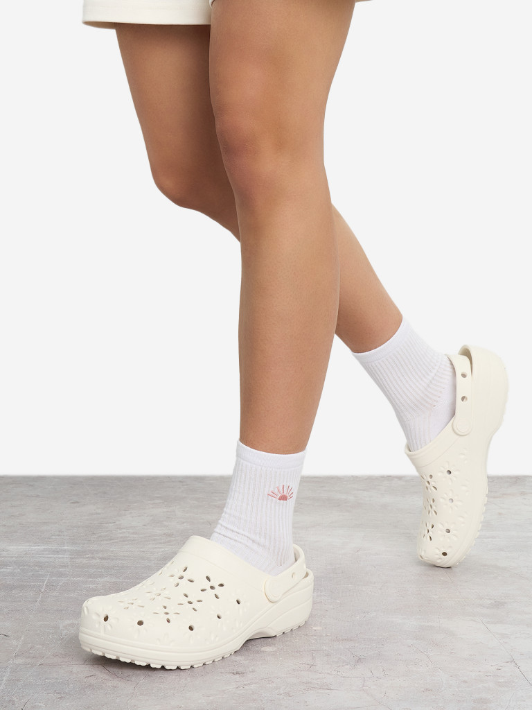 Сабо женские Crocs Classic Floral Cut Out