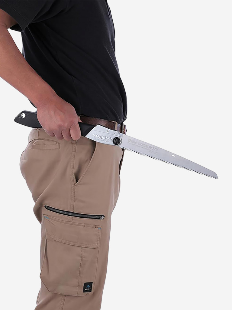 Пила складная, туристическая Silky Gomboy 270mm, 1.3 мм толщина, 6 зубьев на 30 мм, вес 330 г