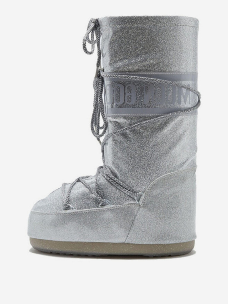 Сапоги для прогулок женские Moon Boot Icon Glitter Silver