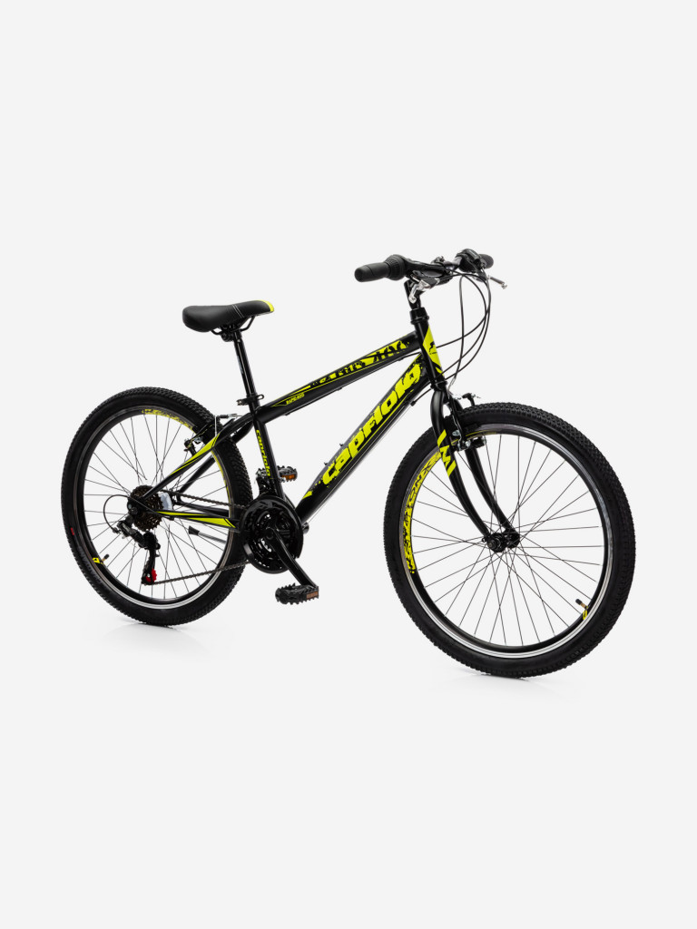Велосипед CAPRIOLO MTB RAPID (3 X 6), рама сталь 13'', колёса 24'' (чёрный - жёлтый)