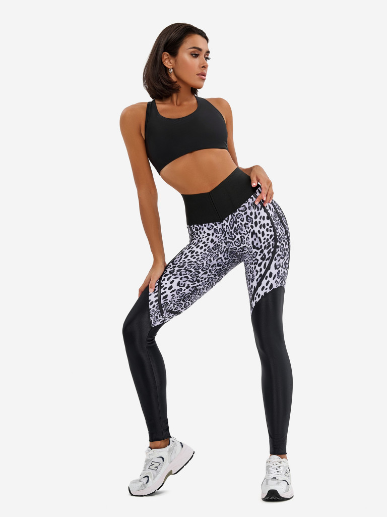Лосины женские спортивные Bona Fide: Flirt Leggings "Snow Leo "