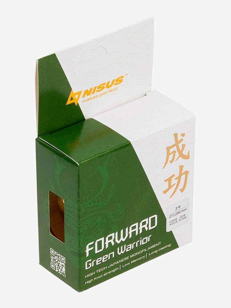 Леска для рыбалки Nisus FORWARD Green Warrior Nylon 0,286мм, 100м, 6,45кг, оливковый
