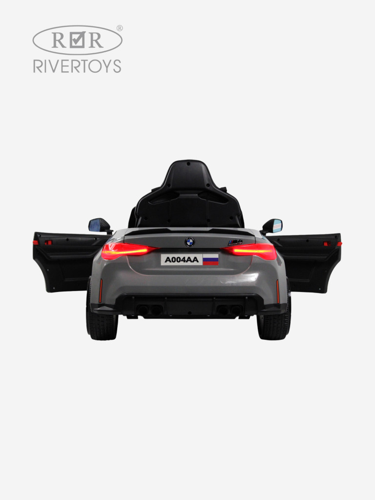 Детский электромобиль RIVERTOYS BMW M4 (A004AA) серый