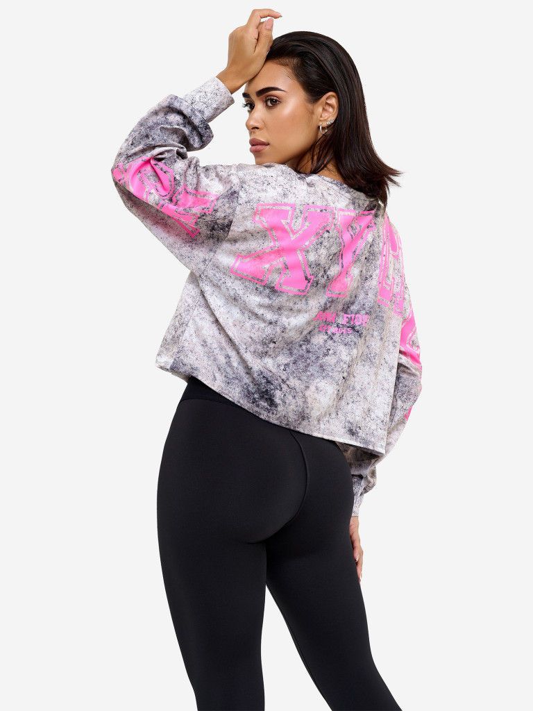 Толстовка укороченная Bona Fide Oversize Crop Longsleeve "Sexy Club"