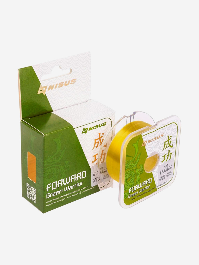 Леска для рыбалки Nisus FORWARD Green Warrior Nylon 0,286мм, 150м, 6,45кг, оливковый
