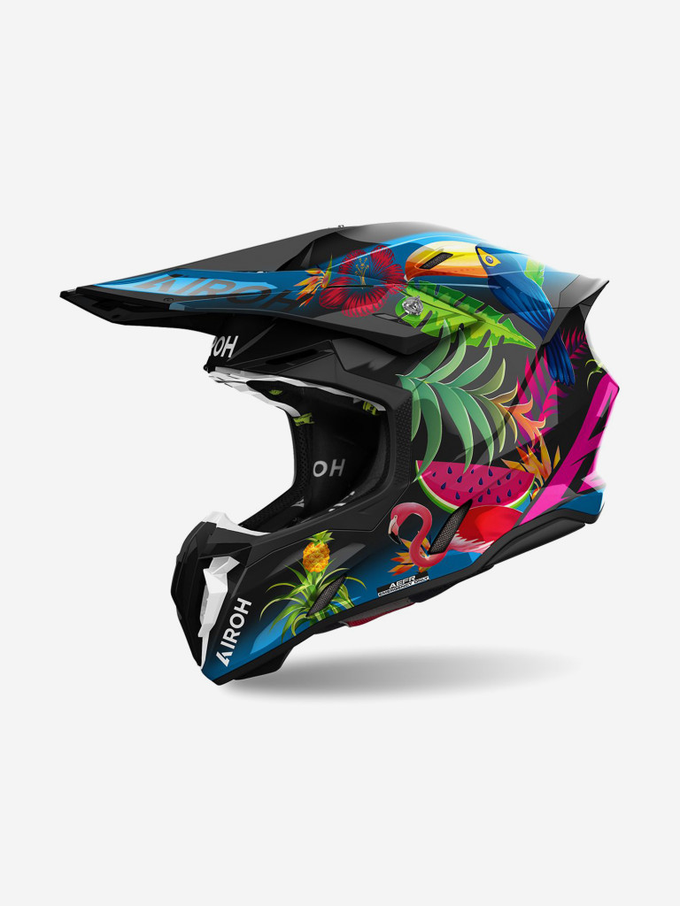 Мотошлем Кроссовый Airoh TWIST 3 AMAZONIA Glossy