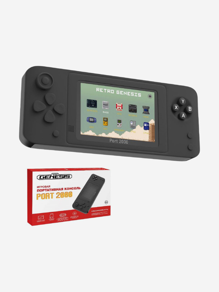 Портативная игровая приставка RETRO GENESIS Port 2000 +3000 игр