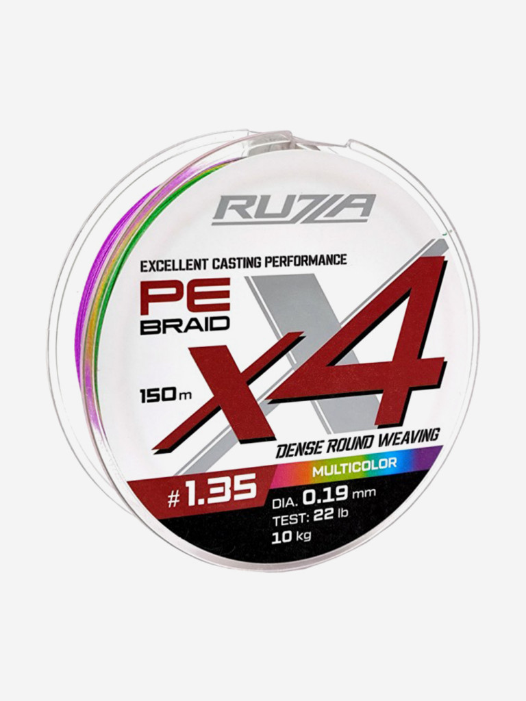 Шнур X4 150м Multicolor 0,19мм 10кг/22lb