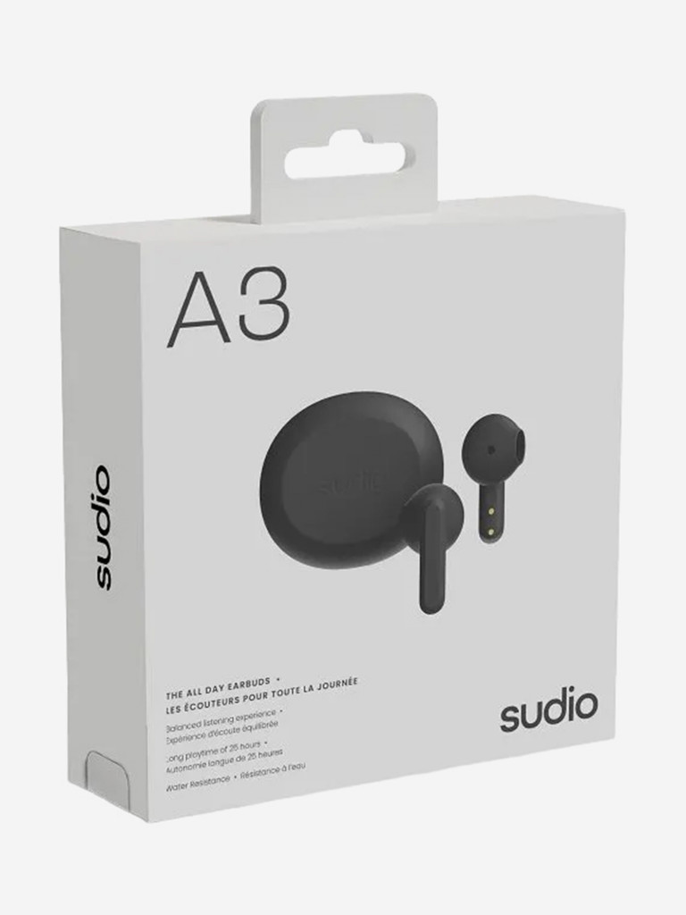 Беспроводные наушники Sudio A3 Wireless Bluetooth Earbuds, цвет: черный