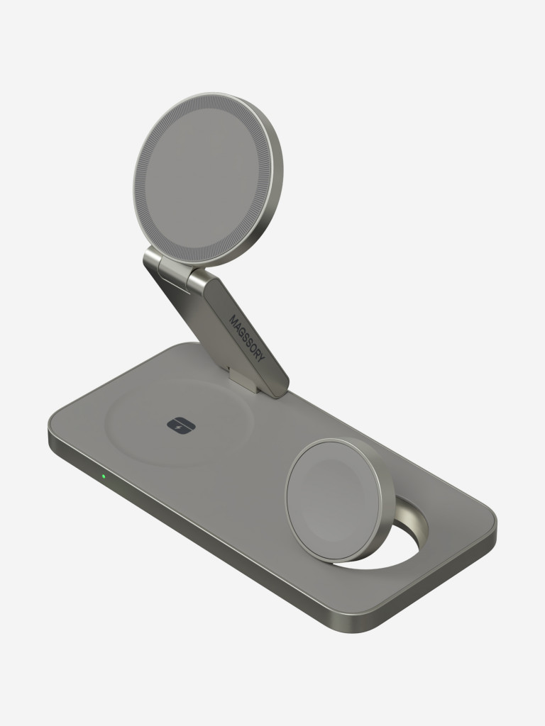 Складное беспроводное зарядное устройство MAGSSORY 3 в 1 с Qi2 для iPhone