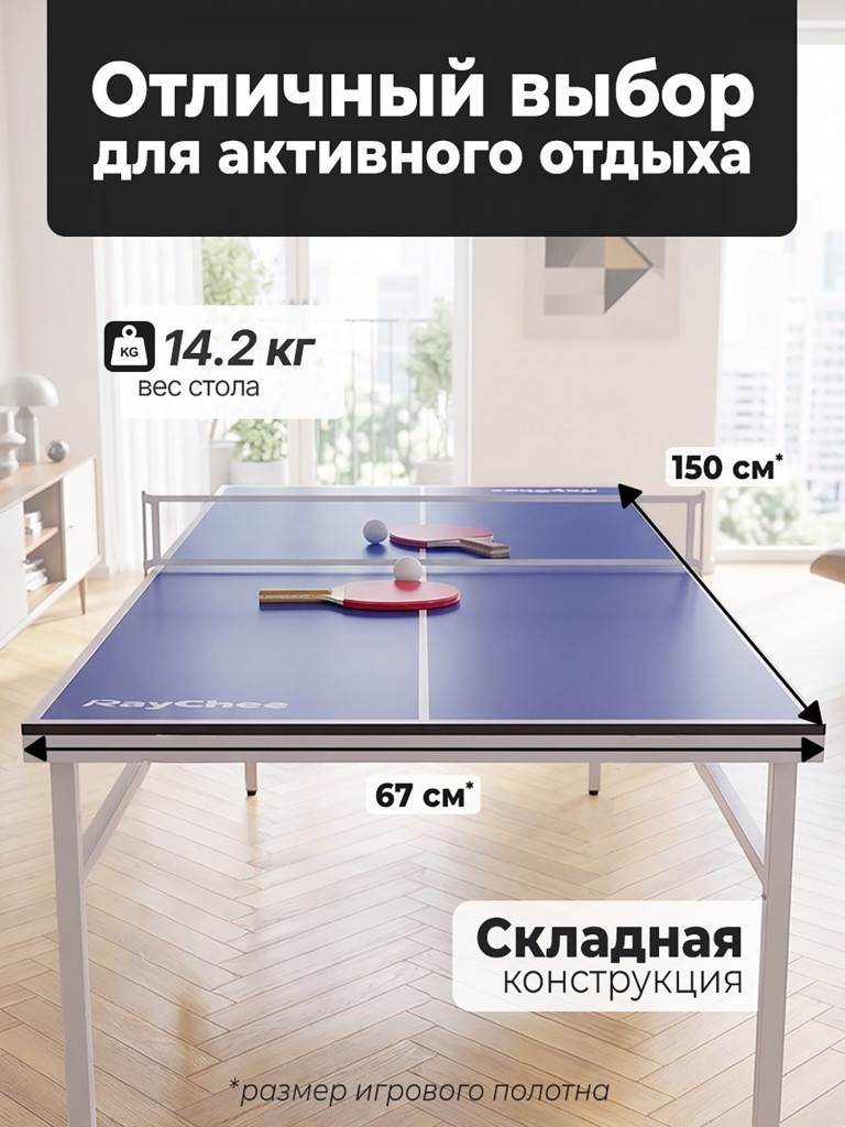 Теннисный стол DFC RayChee 60" 150 x 67 см