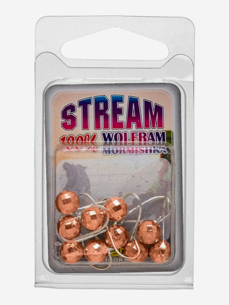 Мормышка Helios вольфрамовая Шар с ушком мелкая грань 4мм 0,65г Cu (MW-1740-Cu), 10 штук в упаковке