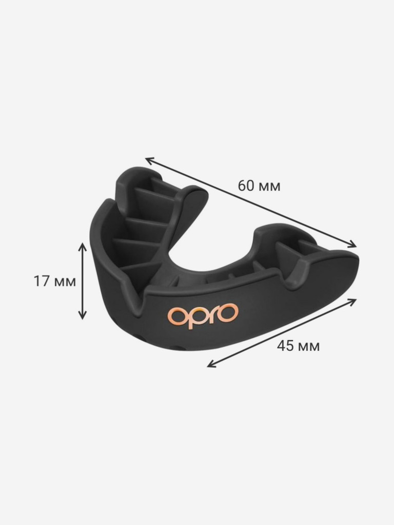 Боксерская капа взрослая, спортивная, защитная для зубов OPRO Self-Fit Bronze UFC - Black