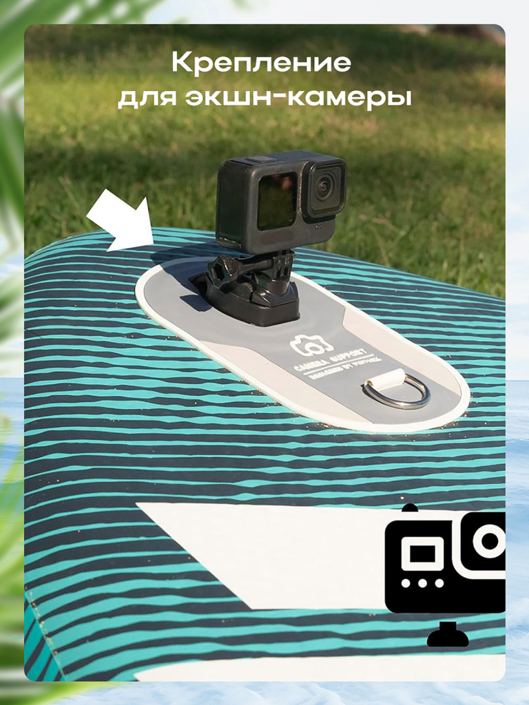 Сапборд надувной FLYPARK ICE FOG Green 325x89x15 см синий-серый