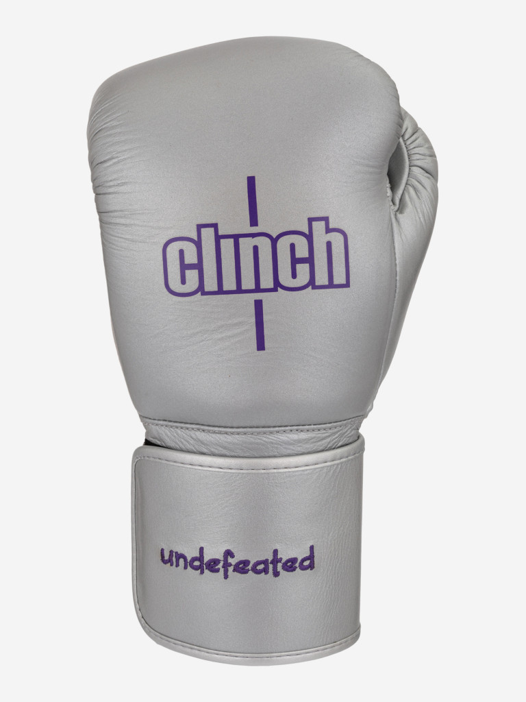 Перчатки боксерские Clinch Undefeated Russian Team серебристые