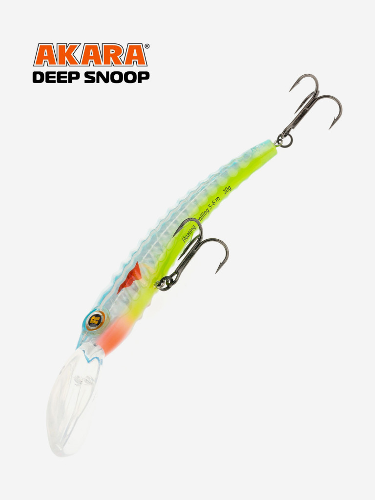 Воблер Akara Deep Snoop 120F минноу плавающий для троллинга на щуку, судака, сома 20гр A55