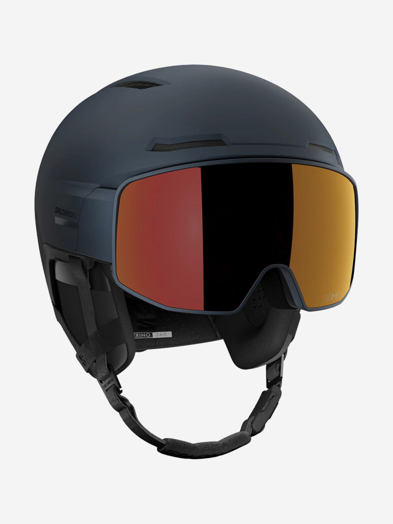 Горнолыжный шлем с визором Salomon Driver Prime Sigma Plus Dress Синий Cat. 2+2 (с доп. визором)