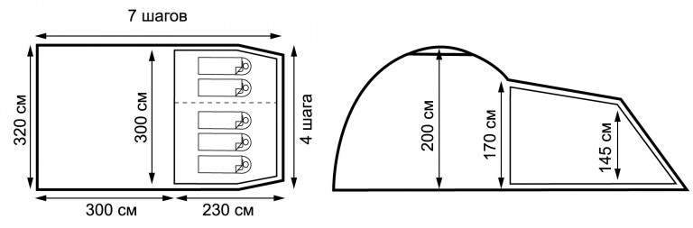 Палатка 5-местная Outventure Lodge 5