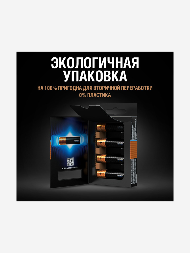 Батарейки щелочные Duracell Optimum ААА, 4 шт.